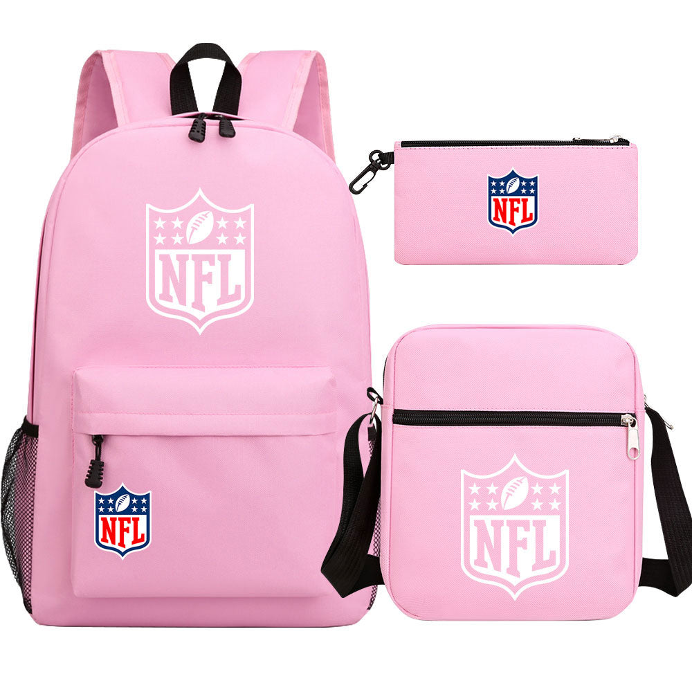 Football Team League Printed Schoolbag Backpack Shoulder Bag Pencil Bag 3pcs set for Kids Students