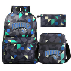 Orlando Magic Schoolbag Backpack Shoulder Bag Pencil Bag 3pcs set for Kids Students