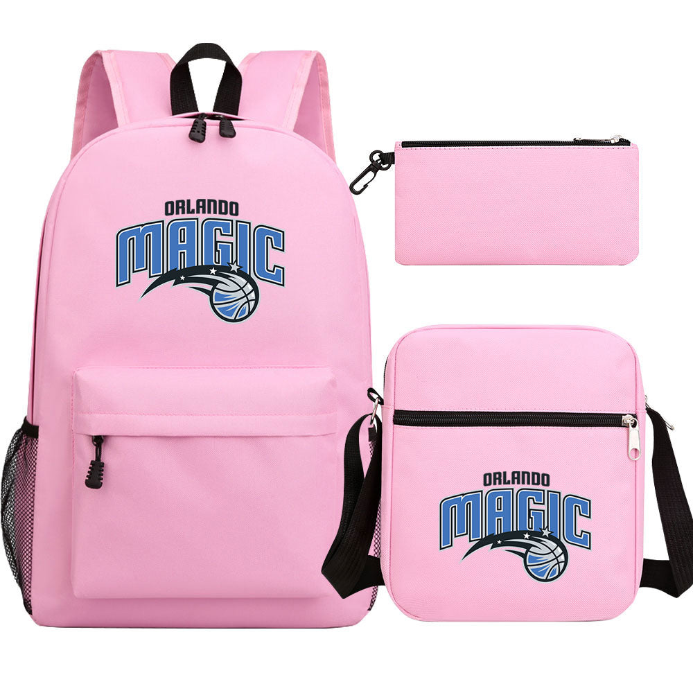 Orlando Magic Schoolbag Backpack Shoulder Bag Pencil Bag 3pcs set for Kids Students