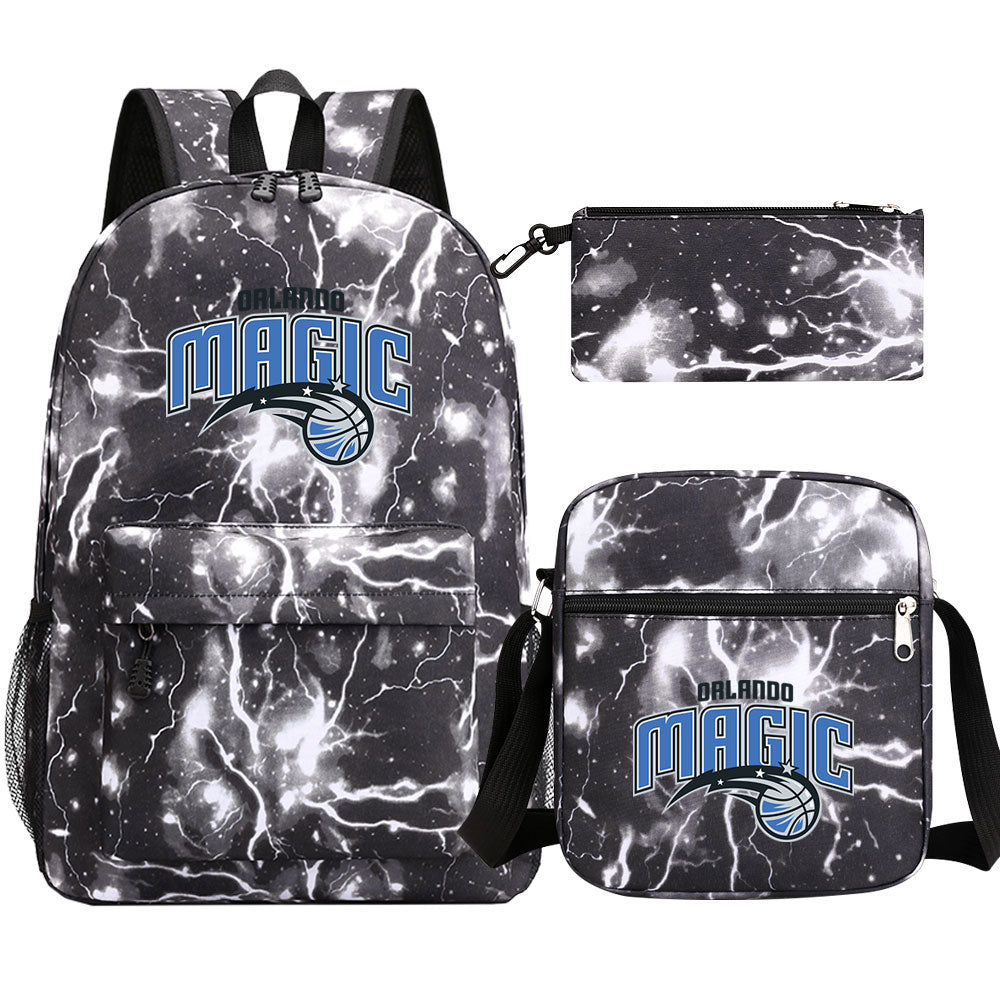 Orlando Magic Schoolbag Backpack Shoulder Bag Pencil Bag 3pcs set for Kids Students