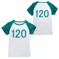 Squid Game Short Sleeve T-Shirt Boys Girls Halloween Fancy Cosplay Costume