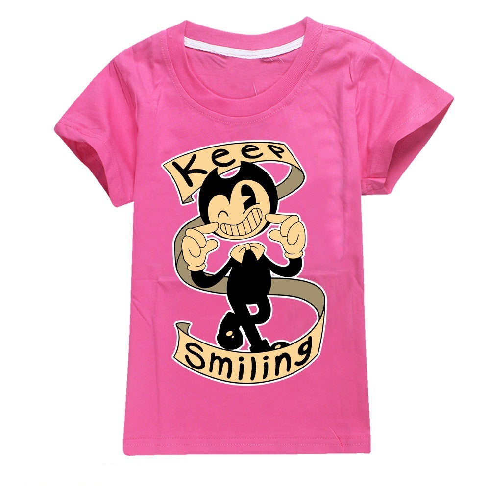 Bendy and The Ink Machine Casual Sweatshirt Spring Autumn Short Sleeve T-Shirts for Kids