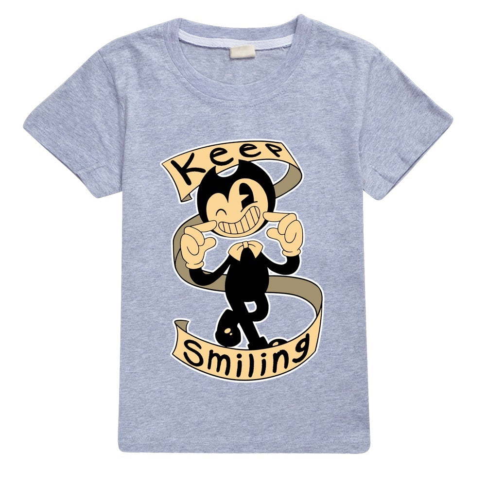 Bendy and The Ink Machine Casual Sweatshirt Spring Autumn Short Sleeve T-Shirts for Kids