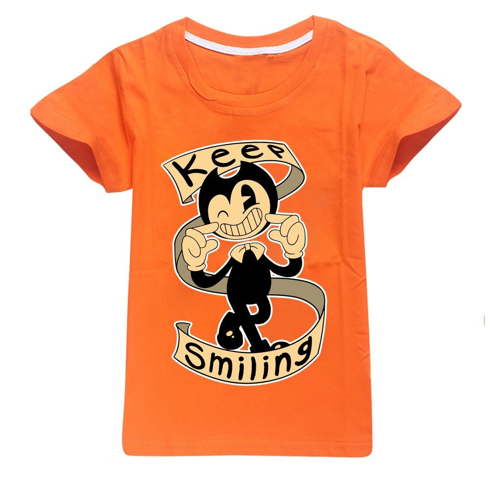 Bendy and The Ink Machine Casual Sweatshirt Spring Autumn Short Sleeve T-Shirts for Kids