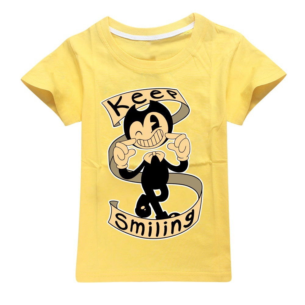 Bendy and The Ink Machine Casual Sweatshirt Spring Autumn Short Sleeve T-Shirts for Kids