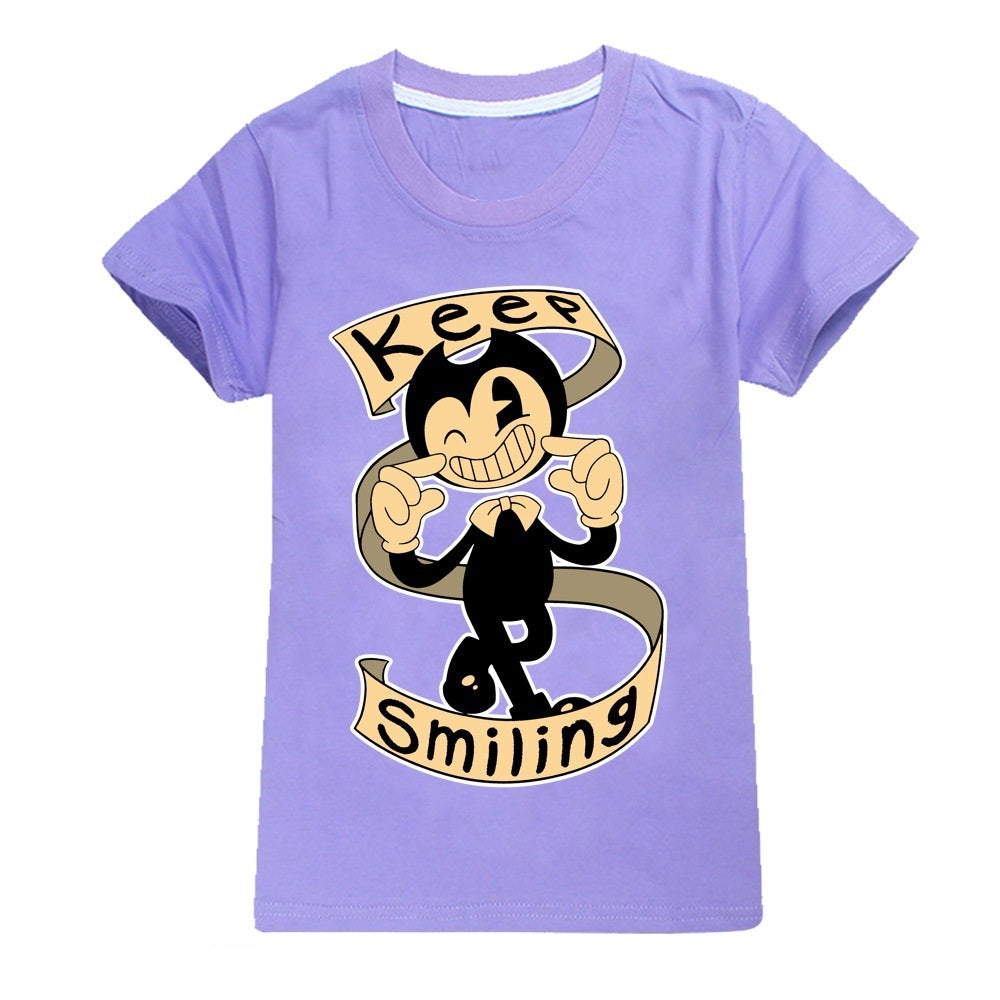 Bendy and The Ink Machine Casual Sweatshirt Spring Autumn Short Sleeve T-Shirts for Kids