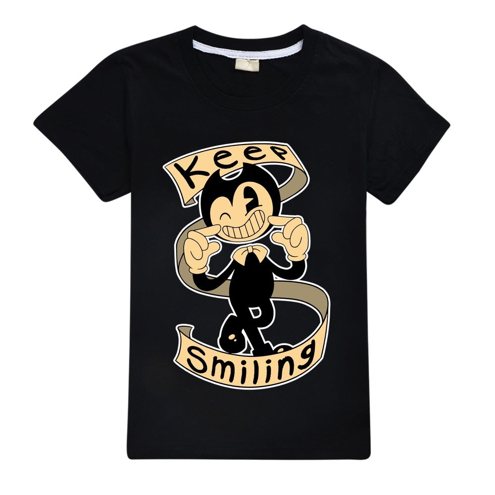 Bendy and The Ink Machine Casual Sweatshirt Spring Autumn Short Sleeve T-Shirts for Kids