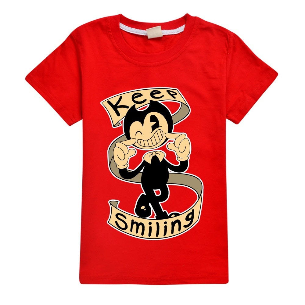 Bendy and The Ink Machine Casual Sweatshirt Spring Autumn Short Sleeve T-Shirts for Kids