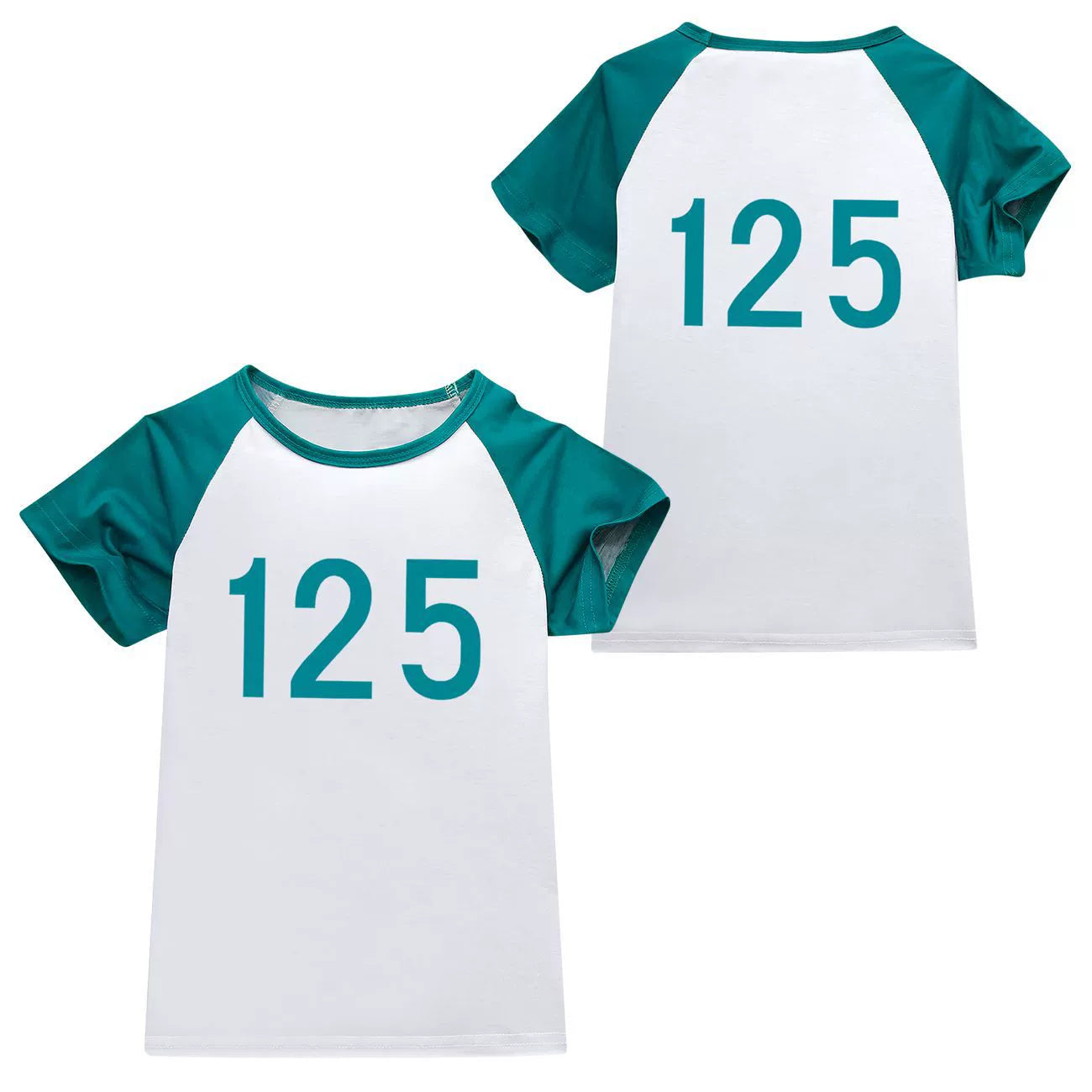Squid Game Short Sleeve T-Shirts Boys Girls Halloween Fancy Cosplay Costume