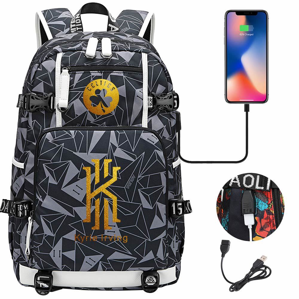 Philadelphia Basketball Sixers Celtics USB Charging Backpack School Notebook Travel Bags