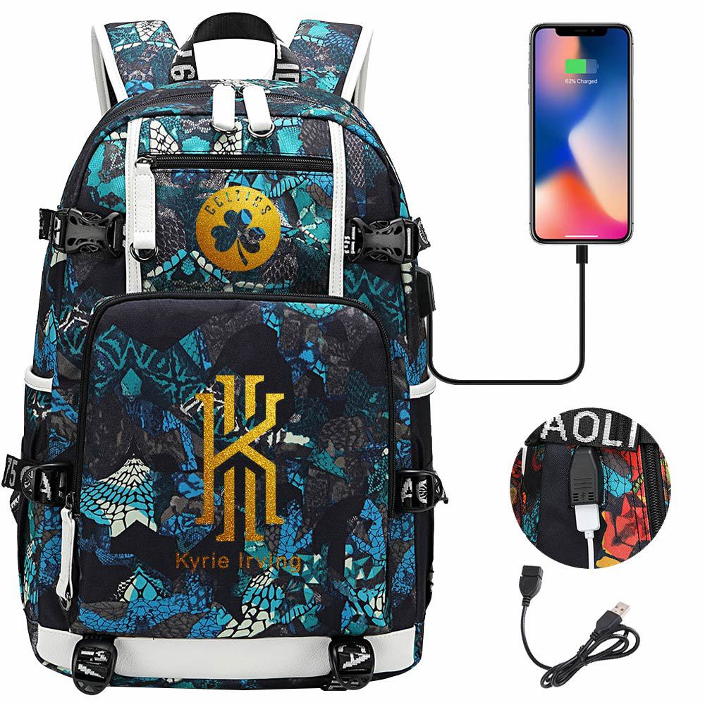 Philadelphia Basketball Sixers Celtics USB Charging Backpack School Notebook Travel Bags