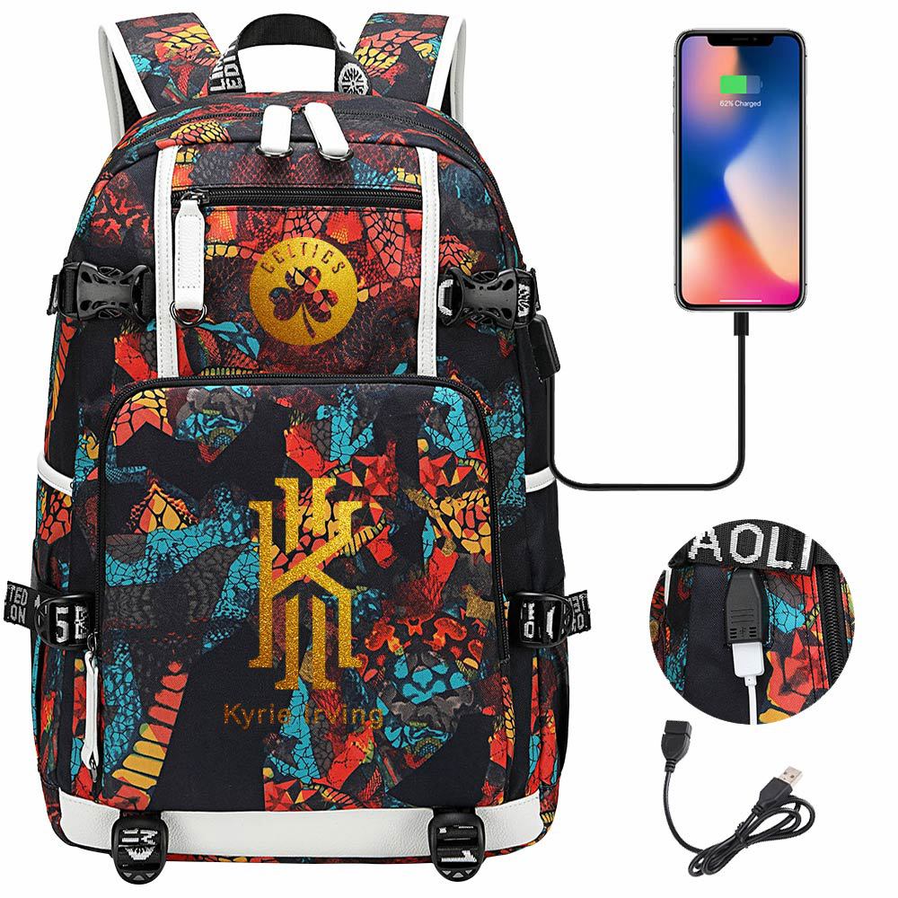 Philadelphia Basketball Sixers Celtics USB Charging Backpack School Notebook Travel Bags