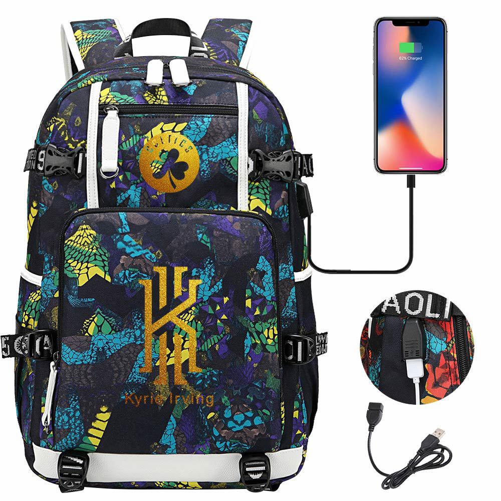 Philadelphia Basketball Sixers Celtics USB Charging Backpack School Notebook Travel Bags