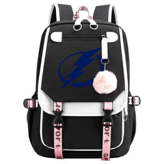 Tampa Bay Lightning Hockey League Waterproof Backpack School Notebook Travel Bag USB Charging