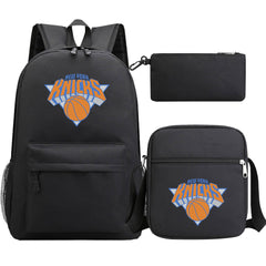 New York Knicks Schoolbag Backpack Shoulder Bag Pencil Bag 3pcs set for Kids Students