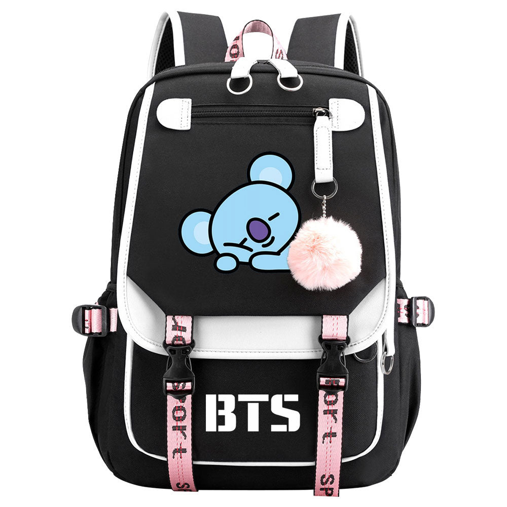 BTS Koya Waterproof Backpack School Notebook Travel Bag USB Charging