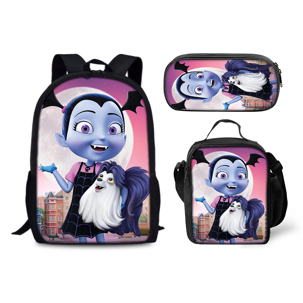 Vampirina Backpack Schoolbag Lunch Bag Pencil Bag for Kids Students 3PCS