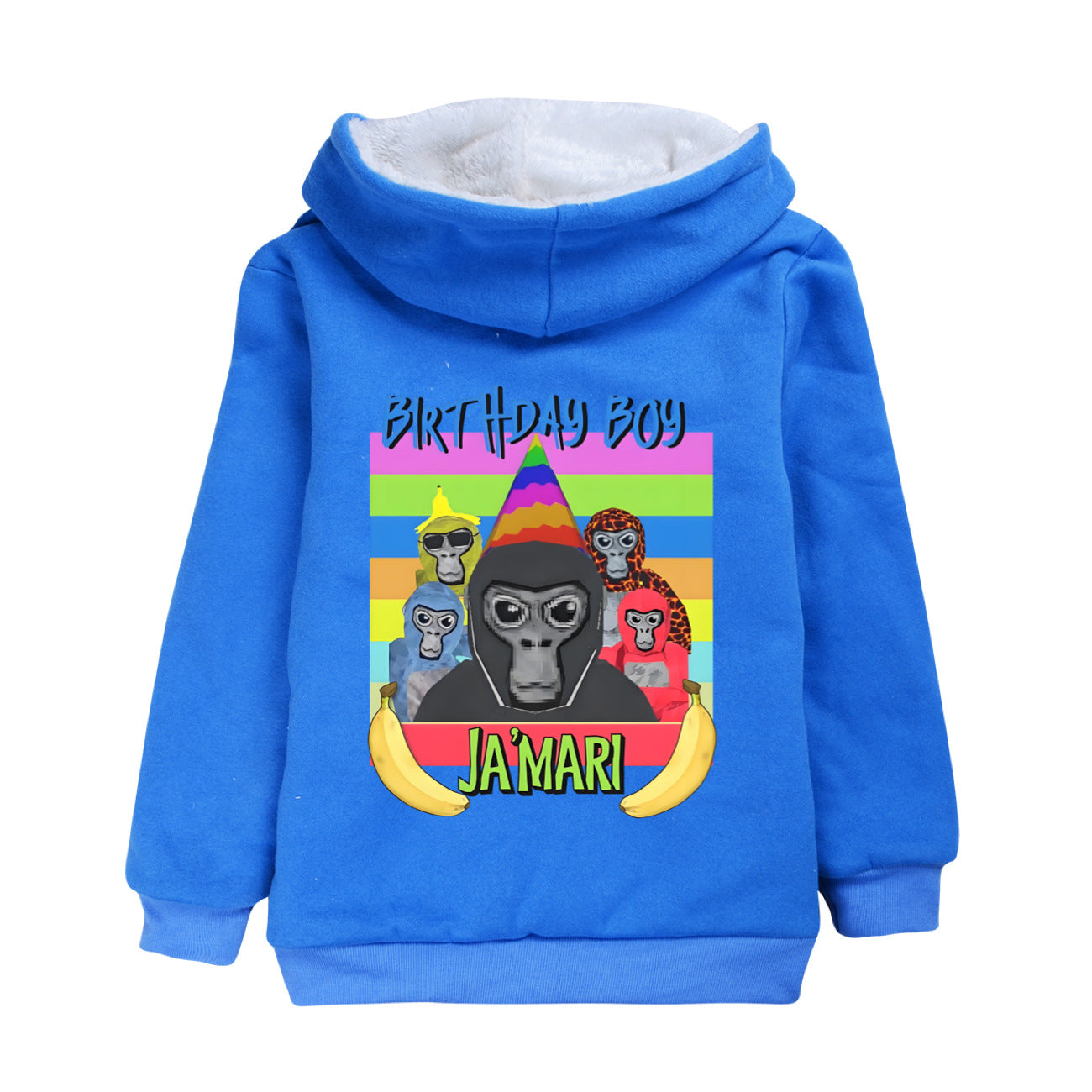 Gorilla Tag Sherpa Lined Hoodie Fleece Sweatshirt Full Zip Hooded Jacket for Kids