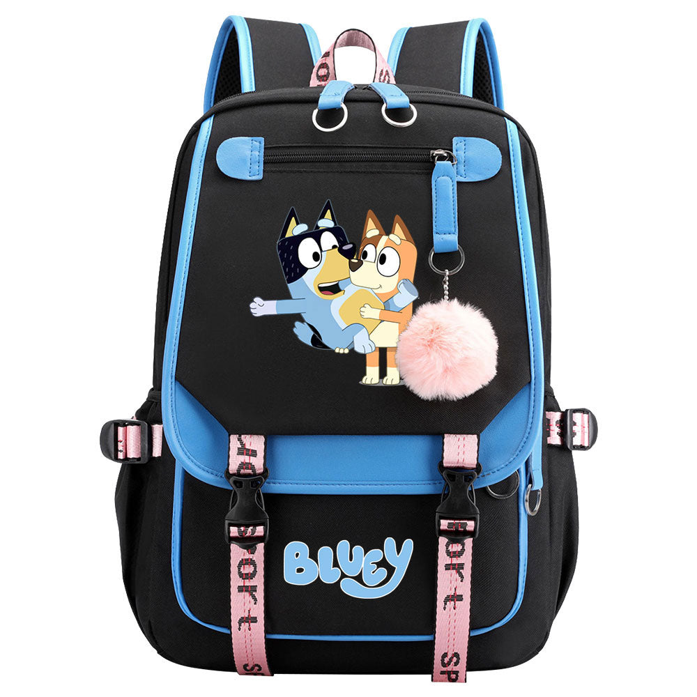 Blue Heeler Bingo Waterproof Backpack School Notebook Travel Bags USB Charging