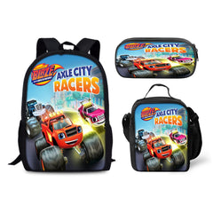 Blaze and the Monster Machines Backpack Schoolbag Lunch Bag Pencil Bag for Kids Students 3PCS