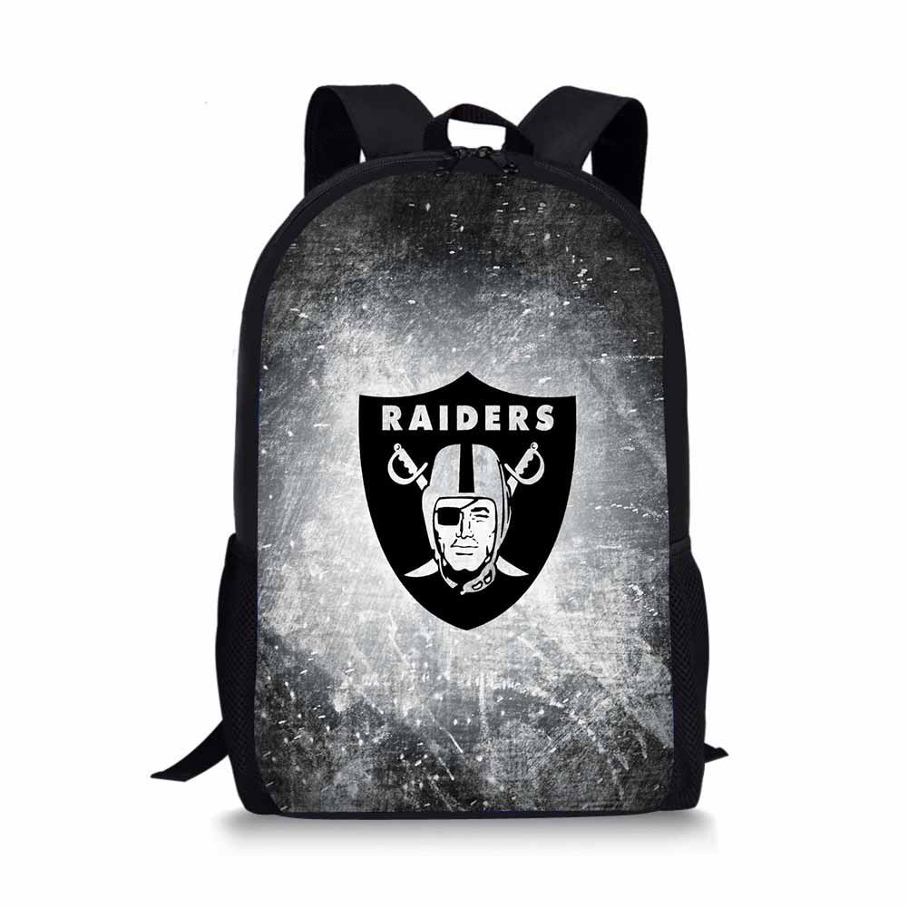 Las Vegas Raiders Footbal Team  Full Printed Backpack Schoolbag Travel Notebook Bag for Kids Students