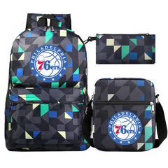 Philadelphia 76ers Schoolbag Backpack Shoulder Bag Pencil Bag 3pcs set for Kids Students
