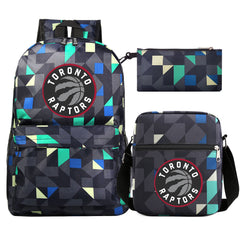 Toronto Raptors Schoolbag Backpack Shoulder Bag Pencil Bag 3pcs set for Kids Students