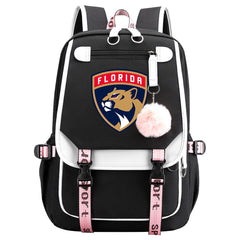 Florida Panthers Hockey League Waterproof Backpack School Notebook Travel Bag USB Charging
