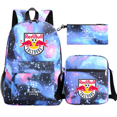 Salzburg Football Club Schoolbag Backpack Shoulder Bag Pencil Bag 3pcs set for Kids Students