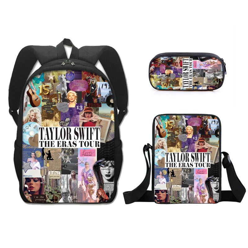 Taylor Swift Backpack Schoolbag Lunch Bag Pencil Bag for Kids Students 3PCS