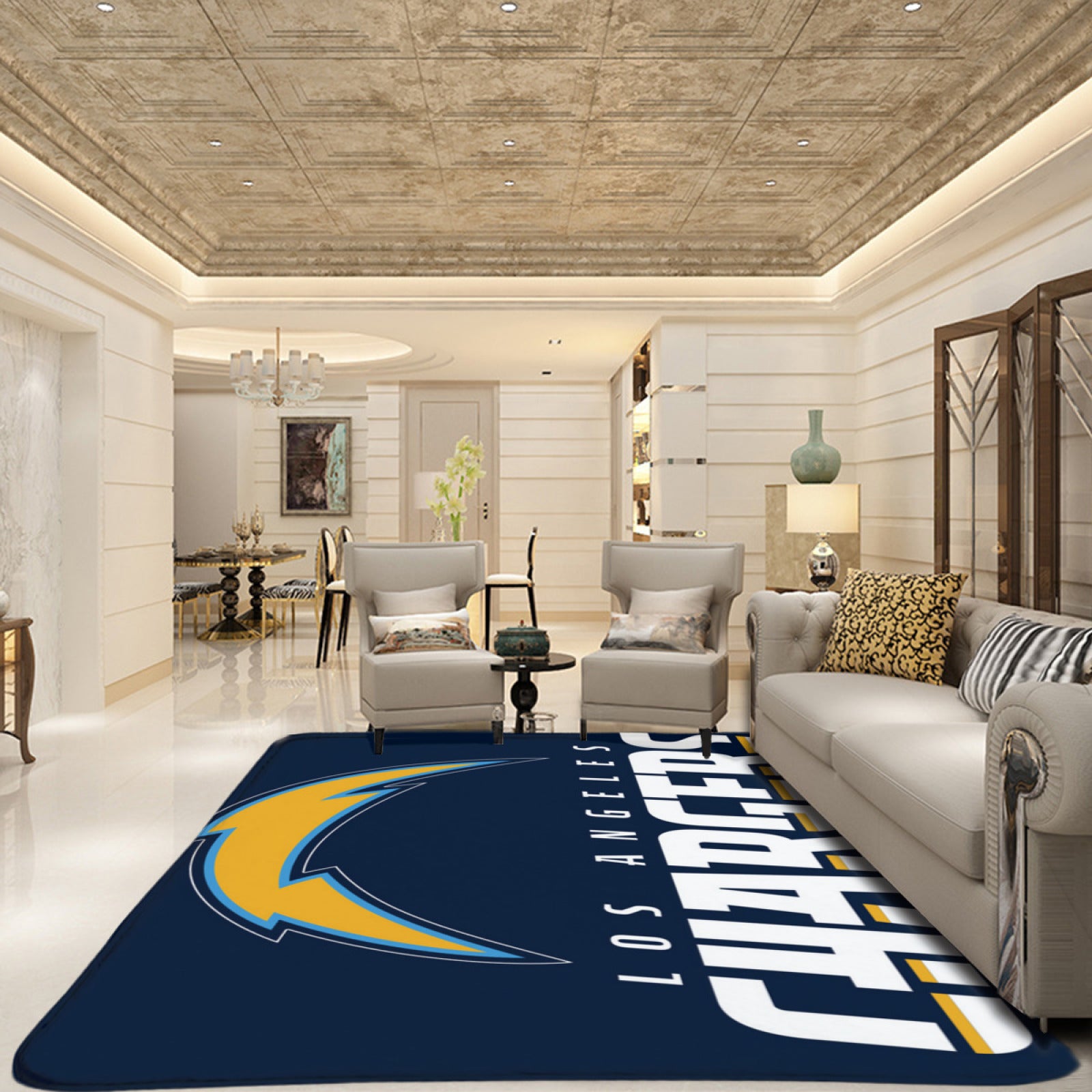 Los Angeles Rugby Chargers Rugs Bedroom Living Room Bathroom Carpet Mats Rug