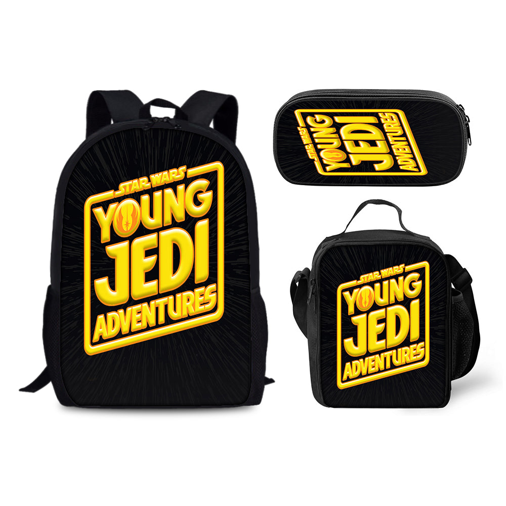 Star Wars Young Jedi Adventures Backpack Schoolbag Lunch Bag Pencil Bag for Kids Students 3PCS