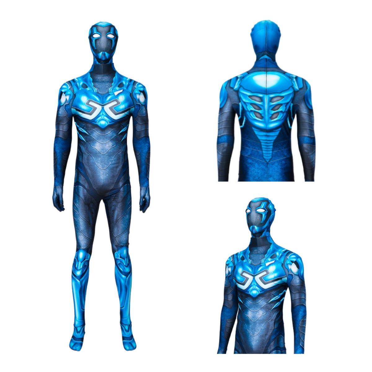 Blue Beetle  Cosplay Costume Kids Adults Bodysuit Halloween Fancy Jumpsuits