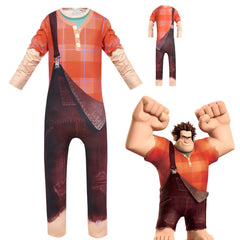 Wreck it RalphCosplay Costume with Mask Boys Girls Bodysuit Halloween Fancy Jumpsuits