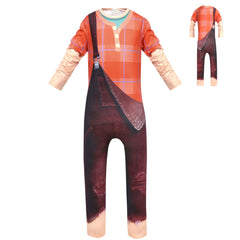 Wreck it RalphCosplay Costume with Mask Boys Girls Bodysuit Halloween Fancy Jumpsuits