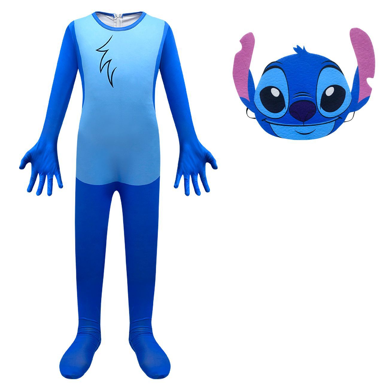 Lilo Stitch Cosplay Costume with Mask Boys Girls Bodysuit Halloween Fancy Jumpsuits