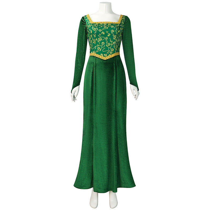 Shrek Fiona Green Dress Halloween Cosplay Costume