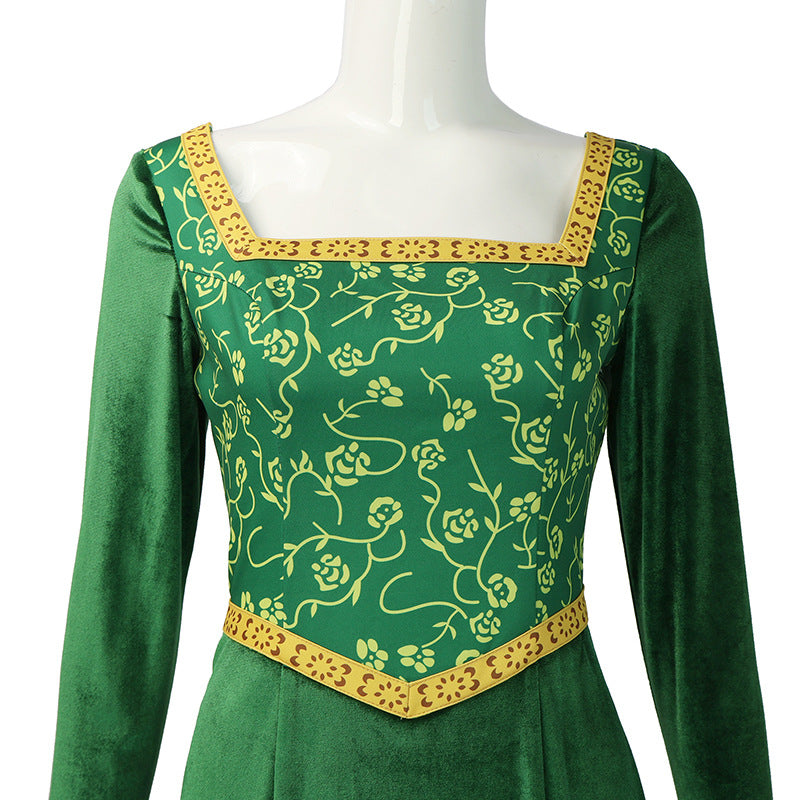 Shrek Fiona Green Dress Halloween Cosplay Costume