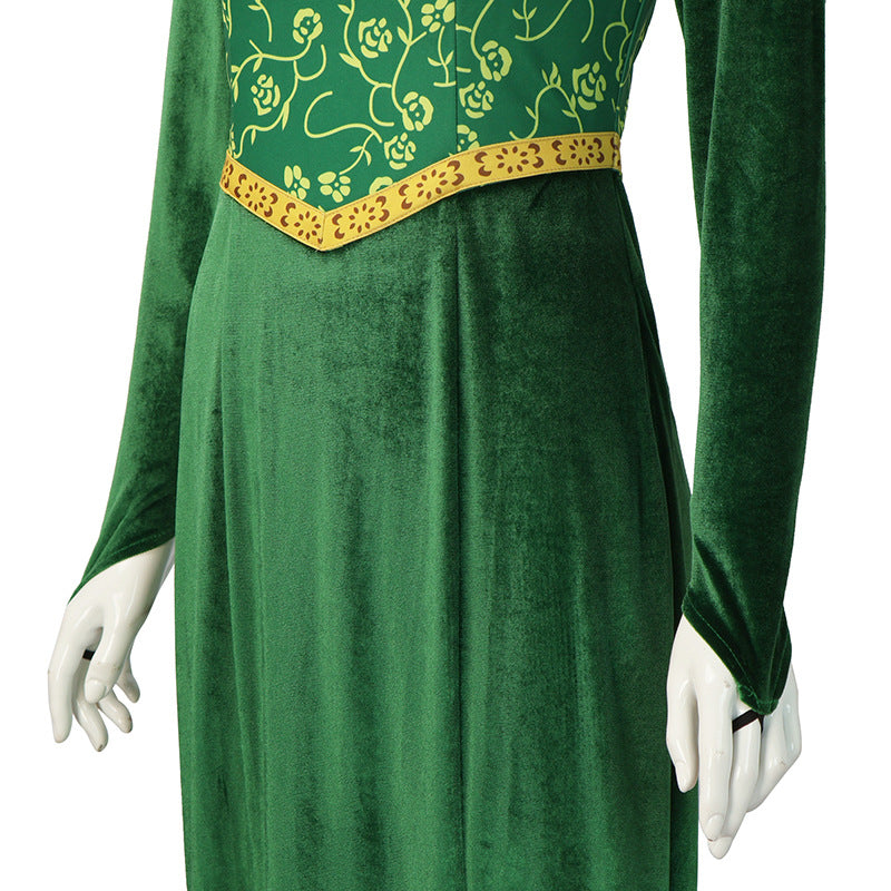 Shrek Fiona Green Dress Halloween Cosplay Costume