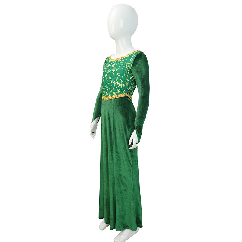 Shrek Fiona Green Dress Halloween Cosplay Costume