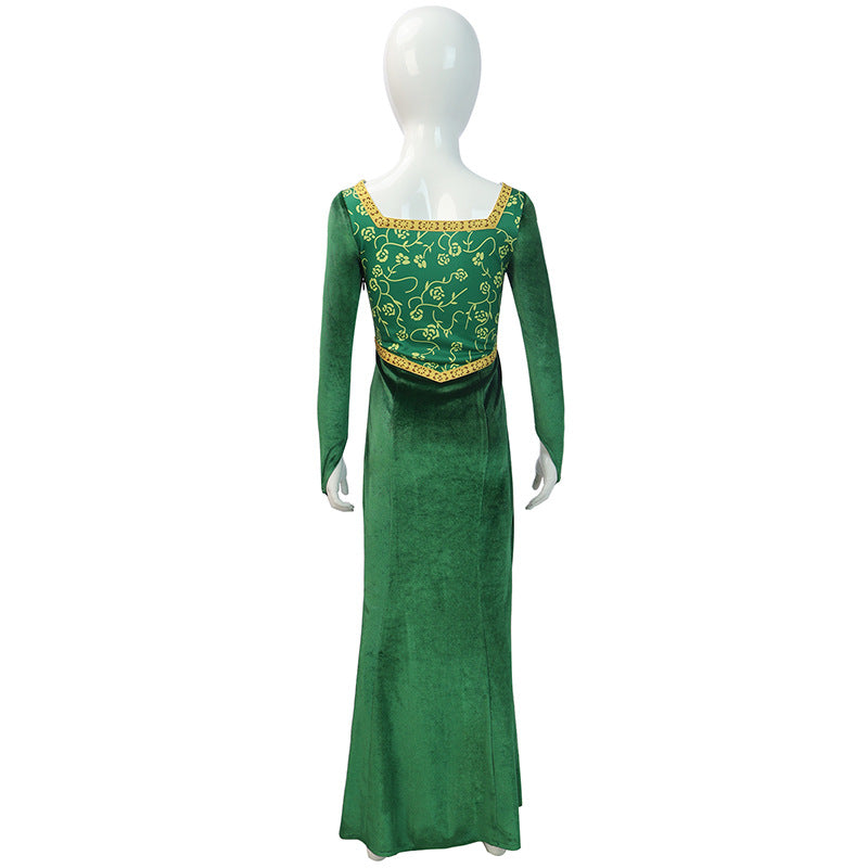 Shrek Fiona Green Dress Halloween Cosplay Costume