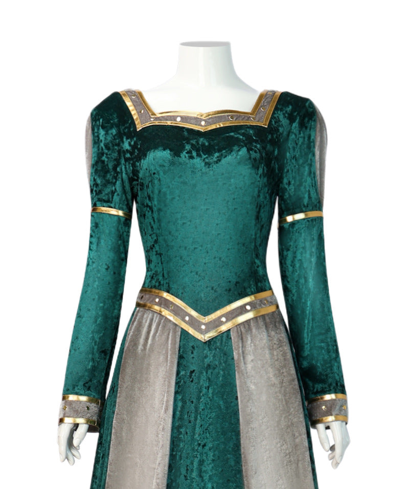 Shrek 2 Fiona Green Dress Halloween Cosplay Costume