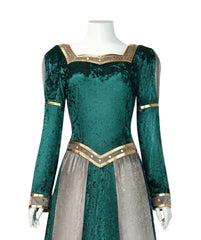 Shrek 2 Fiona Green Dress Halloween Cosplay Costume