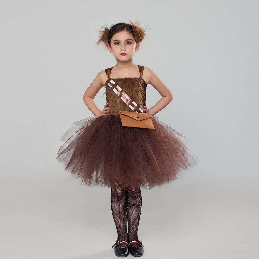 Chewbacca Cosplay Dress Halloween Cosplay Skirt for Girls