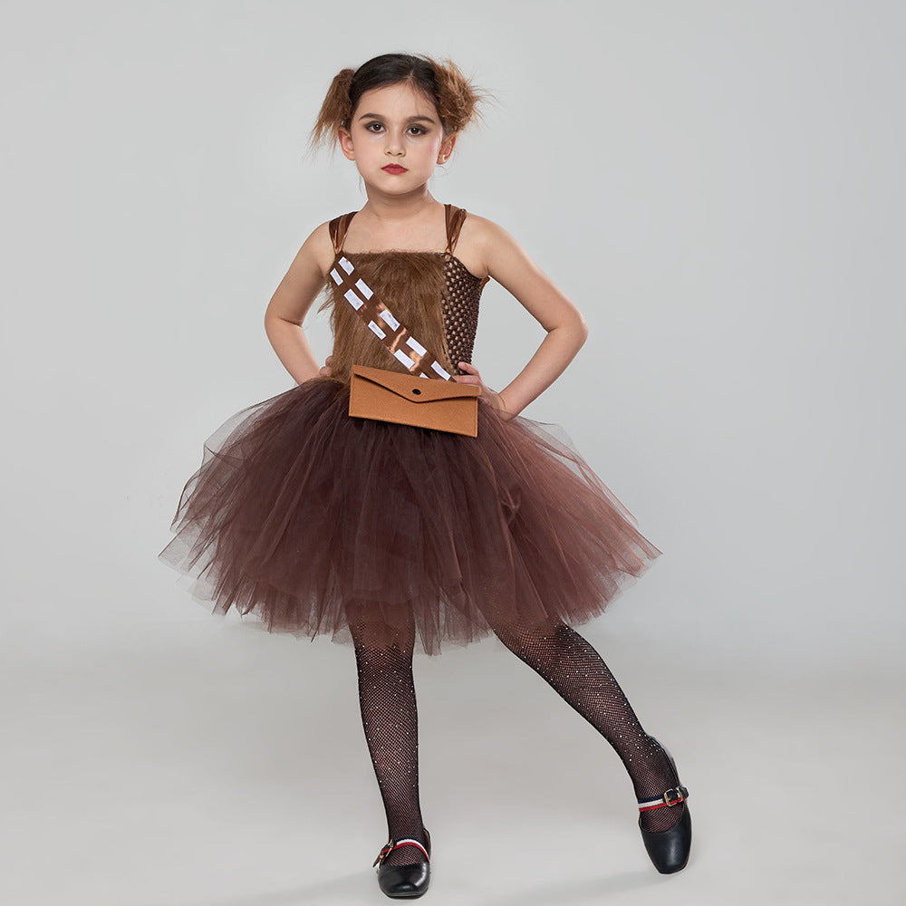 Chewbacca Cosplay Dress Halloween Cosplay Skirt for Girls