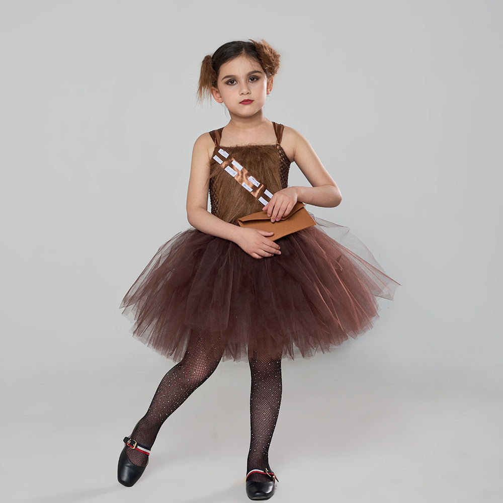 Chewbacca Cosplay Dress Halloween Cosplay Skirt for Girls