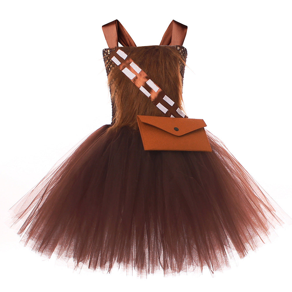 Chewbacca Cosplay Dress Halloween Cosplay Skirt for Girls