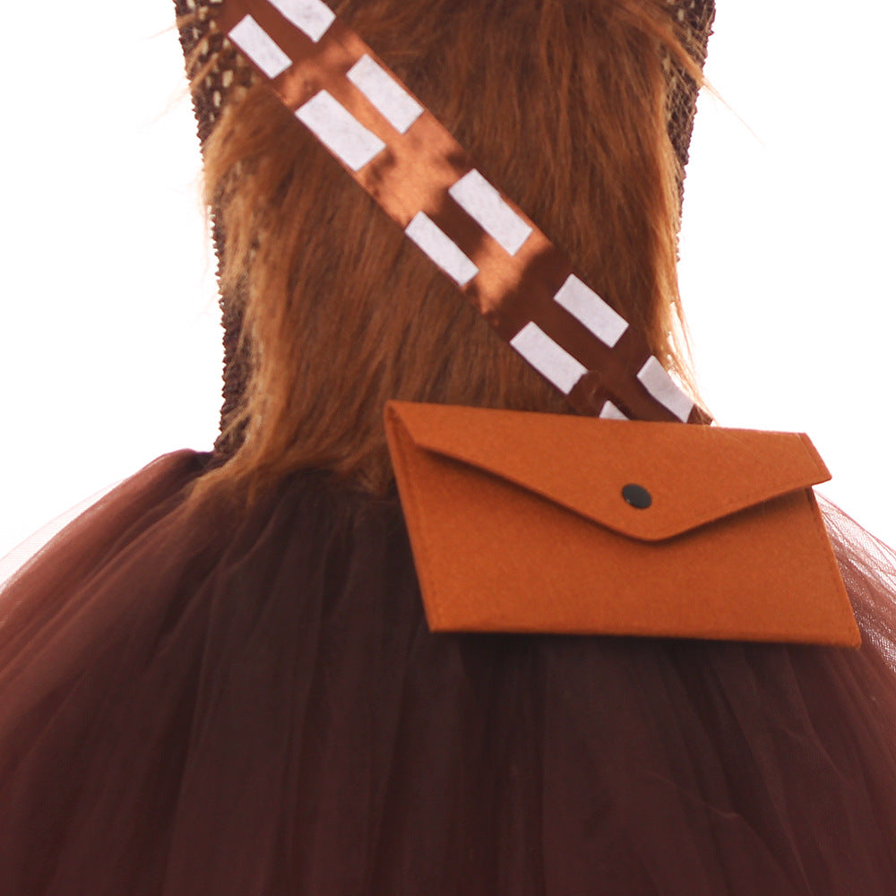 Chewbacca Cosplay Dress Halloween Cosplay Skirt for Girls