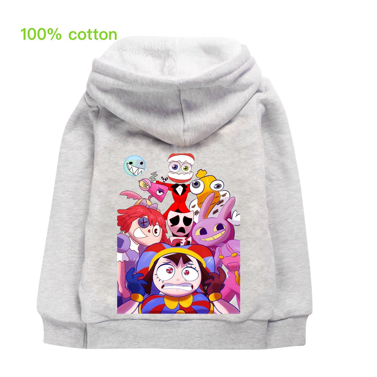 The Amazing Digital Circus Sherpa Lined Hoodie Fleece Sweatshirt Full Zip Hooded Jacket for Kids