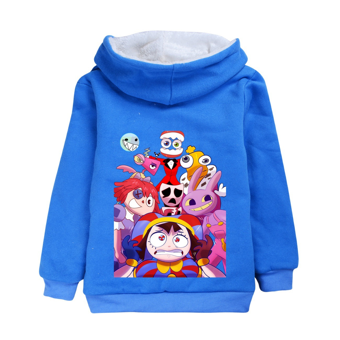 The Amazing Digital Circus Sherpa Lined Hoodie Fleece Sweatshirt Full Zip Hooded Jacket for Kids
